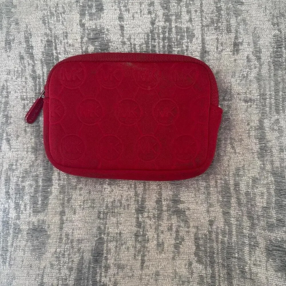 Y2k michael kors red scuba purse/coin purse
